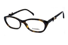 Chanel 3242 c.714 Havana Black Bow small size 52/16/135 Made in Italy Eyeglasses