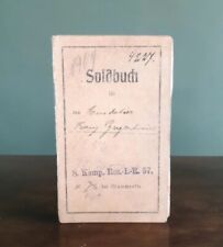 ww1 Libretto Soldato Tedesco   1916 Fanteria  159 Reggimento -  8 Komp. ww1