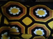 Coperta Uncinetto per Letto Singolo Disegno anni '70