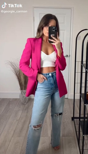 Blazer donna zara - zara, fucsia