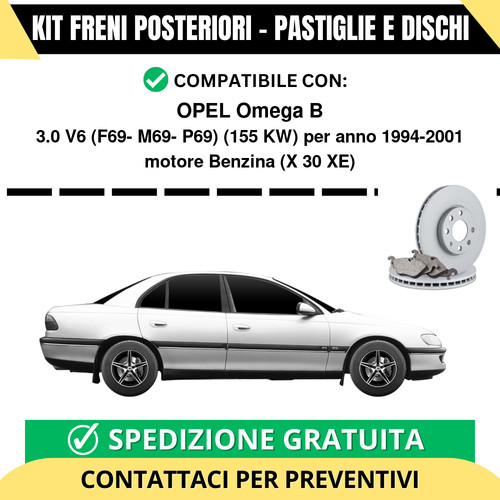 Kit freni posteriori per opel - kit,