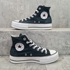Converse Chuck Taylor All Star Platform tela nera 560845C - taglia UK 5