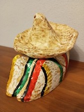 Statua di legno Portaoggetti  "Panchito"   Messicano che dorme ! Fata a mano!