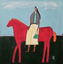 Quadro Originale Donna Cavallo