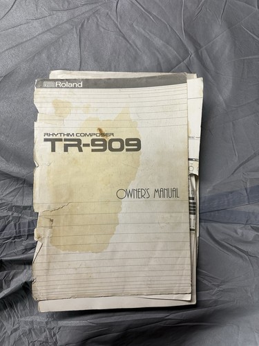 Roland 909 manuale - manuale, d'uso