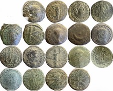 Lotto di 9 monete romane e
