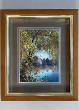 Dipinto Paesaggio Su Lastra Di