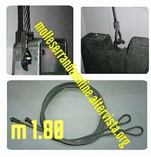 DUE cavi in acciaio m.1,80