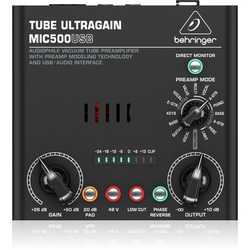 Behringer mic500usb tubo - behringer,