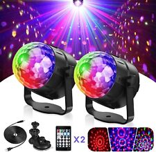 Set 2 Pezzi Luce Discoteca Feste Palla Strobo LED USB con Telecomando e Ventose