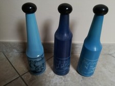 TRITTICO BOTTIGLIE DA LIQUORE (VUOTE) VINTAGE SALVADOR DALI' ROSSO ANTICO