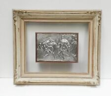 ALIGI SASSU BASSORILIEVO IN ARGENTO 925 CAVALLI DEL SOLE ANNI 70