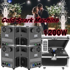 Macchina scintilla fredda 1200 W effetto palco DMX fuochi d'artificio bar spettacolo matrimonio + custodia