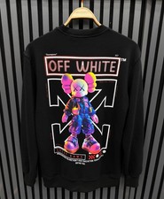 Off-White Felpa Nera , Nuova Con Cartellino , Taglia L