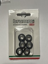 LOTTO 6x RUOTE BRUMM FERRARI F1 BBS BRIDGESTONE POTENZA WHEELS + TIRES 1:43