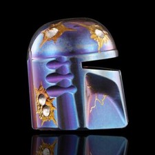 Ciondolo coltello perline paracord lega di titanio EDC accessori fai da te casco mandaloriano