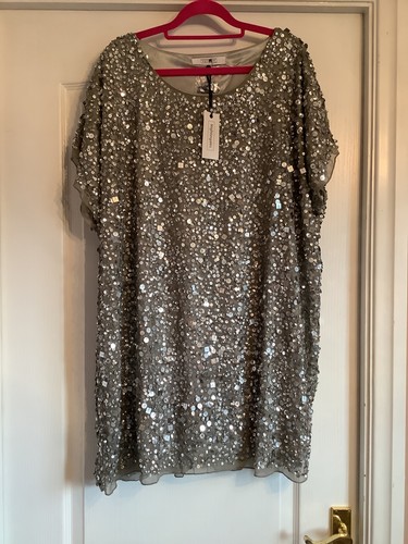 Top paillettes usignoli - , grigio