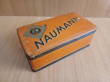 VECCHIA SCATOLA DI LATTA "NAUMANN" ACCESSORI PER MACCHINE DA CUCIRE