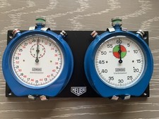 Pannello cronometro blu Heuer Leonidas Trackmaster