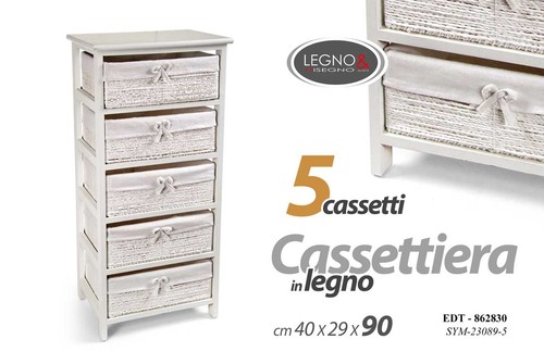 Cassettiera cassetti bianca - cassetti,