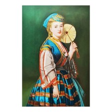Oil painting 60x90 cm lady