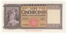 500 LIRE ITALIA ORNATA DI SPIGHE   MEDUSA  DECR  20/03/1947  FDS