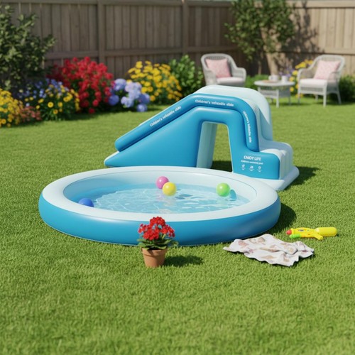 Piscina gonfiabile con scivolo - gonfiabile,