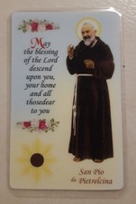 Father Padre Pio da Pietrelcina Holy Card Carta Sacra Blessing PADRE PIO