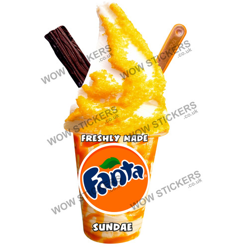 Adesivo furgone gelato fanta - furgone,