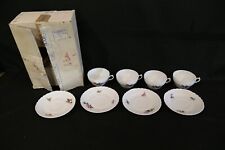 servizio colazione vecchio ginori 4 tazze piatti decorato mano antichi scatola