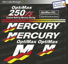 Adesivi motore marino fuoribordo mercury 250 cv xs  optimax barca stickers 