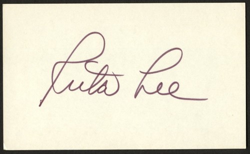 Autografo firmato ruta lee - ruta,