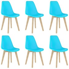 6x Sedie da Pranzo Blu in