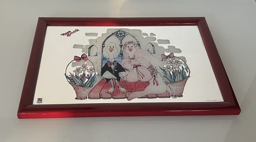 Quadro specchio vintage rosa - vintage,