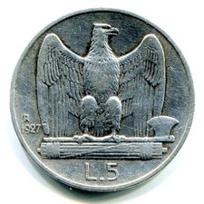 Italia 5 lire "Aquilotto" Argento 835/1000 5 grammi UNA MONETA CIRCOLA VARI ANNI