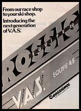 Rossignol Equipe 1984 3G e 4S Sistema di Assorbimento Vibrazioni Sci Neve Stampa Pubblicità