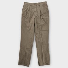 Pantalone Tommy Bahama Bayliner uomo 35x33 marrone kaki cotone plissettato davanti nuovo con etichette