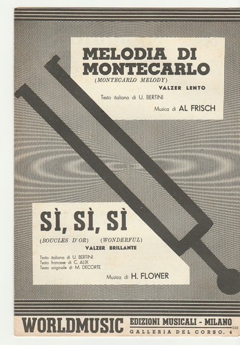 Spartito melodia montecarlo - melodia, a