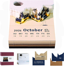 Calendario 3D 2026,Unica