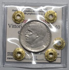 Regno d'italia 50 Centesimi 1925 Rigato Leoni Vittorio Emanuele monete italiane 