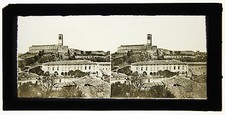 ITALIE Ville à identifier Ascoli Piceno ? Plaque Stereo Ferrier 1865