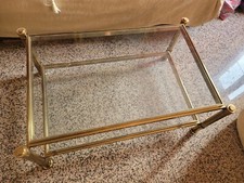 Tavolino in ottone e vetro