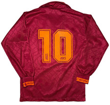 maglia calcio vintage AS Roma GIANNINI #10 Asics 1994 1995 Nuova Tirrena home S