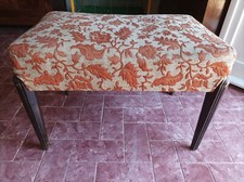 Antico panchetto da pianoforte in legno