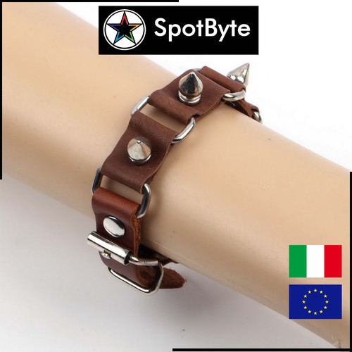 Bracciale uomo punk borchiato - bracciale,