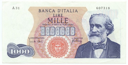 1000 lire giuseppe verdi - lire,