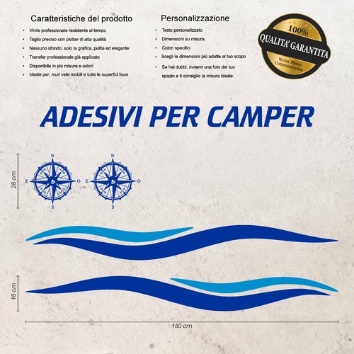 Adesivo camper 160 grafiche - adesivo,