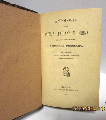 Libro antologia della poesia - antologia,