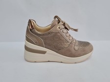 4US Scarpe Donna In Ecopelle con Zeppa By Cesare Paciotti - KHA (Khaki)
