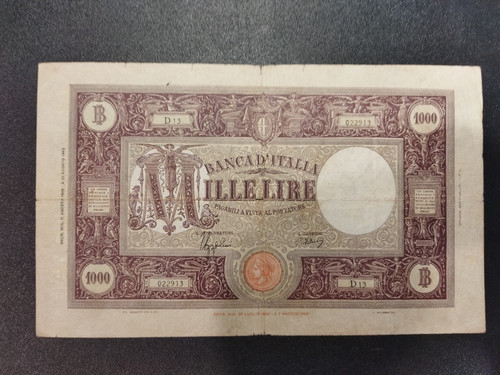 Italia lire 1 - r., d'italia.